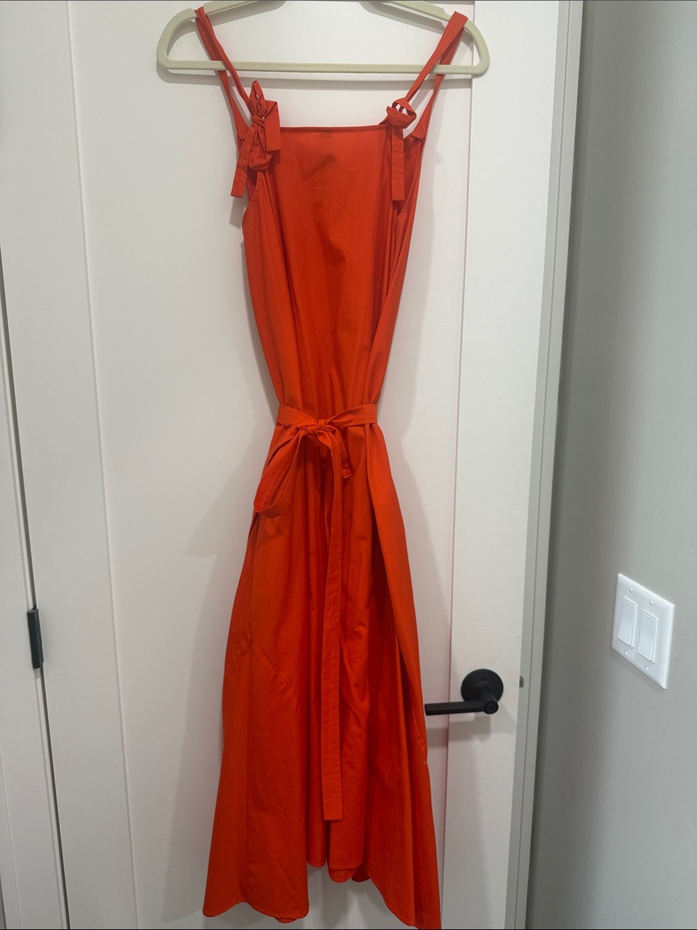 Veda Bright Red Tie-Waist Maxi Dress